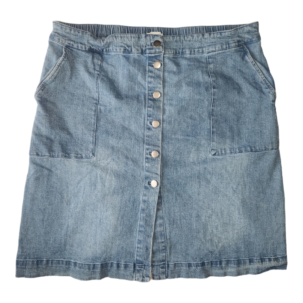 AVA & VIV 2X DENIM SKIRT